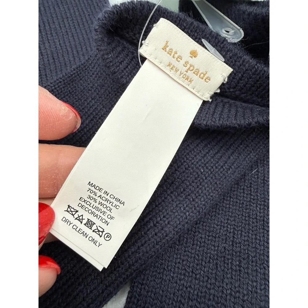 NWT Kate Spade New York Blue Fingerless Gloves/Arm Warmer & MATCHING BEANIE HAT!